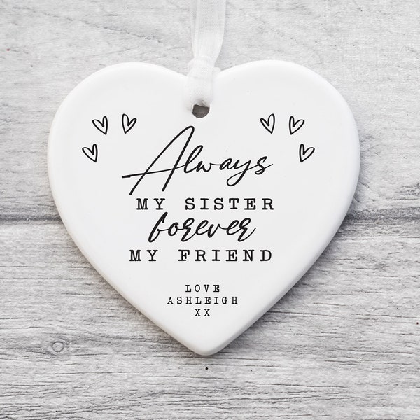 Sister Keepsake Gift KS04 | Sisters Birthday | Present For Sister | Always My Sister Forever My Friend | Personalised Sister Gift | Sisters