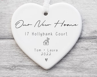Personalized New Home Ceramic Heart Keepsake | Moving Gift