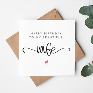 cartão de aniversário da esposa | cartão de cumprimentos da esposa | Cartão de aniversário | Para minha esposa | eu te amo cartão comemorativo | Cartão bonito | Aniversário da esposa | Outra meia carta