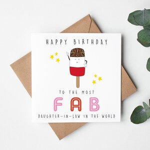 Carte d’anniversaire drôle | Joyeux anniversaire | Carte de remerciement | Carte de vœux | Carte de célébration | Carte de belle-fille | Carte pour elle | Anniversaire