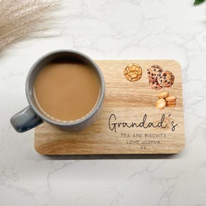 Personalised Wooden Tea Board | Grandad Gift | Birthday | Fathers Day | Christmas Present | Grandpa | Grandfather