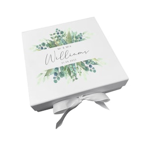 Caja de recuerdo de caja de regalo de boda personalizada / Regalo de Mr & Mrs / Regalo de boda / Regalo de boda / Regalo de boda / Regalo de novia y novio / Boda
