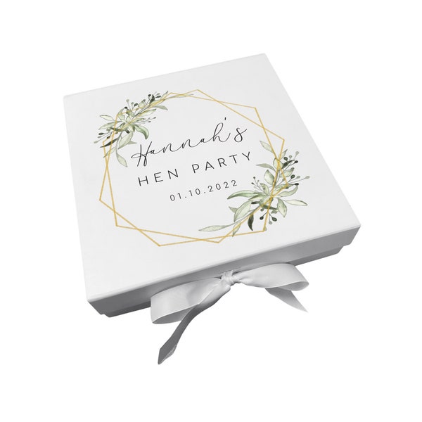 Personalised Hen Party Gift Box Keepsake Box | Personalised  Bachelorette Party Gift Box Keepsake Box