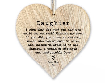 Personalised Daughter Appreciation Gift Heart Ornament For Her Birthday Christmas Present