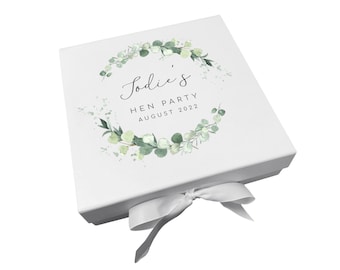 Personalised Hen Party Gift Box Keepsake Box | Personalised  Bachelorette Party Gift Box Keepsake Box | Memories Box | Wedding Gift |