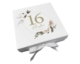 Boîte cadeau personnalisée du 16e anniversaire Boîte souvenir | Cadeau d'anniversaire | 16e anniversaire | Anniversaire adolescent | Cadeau d'anniversaire | Anniversaire d'adolescent