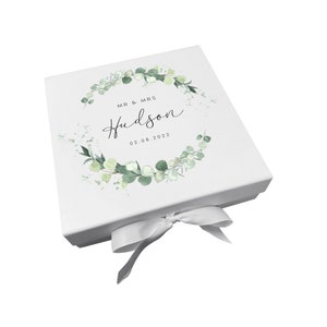 Personalisierte Hochzeit Geschenkbox Erinnerungsbox | Mr & Mrs Geschenk | Hochzeit Geschenkbox | Gerade verheiratet Geschenk | Braut und Bräutigam Geschenk | Hochzeitsgeschenk