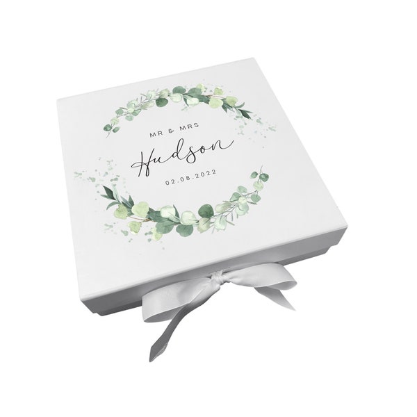 Personalised Wedding Gift Box Keepsake Box | Mr & Mrs Gift | Wedding Gift Box | Just Married Gift | Bride And Groom Gift | Marriage Gift