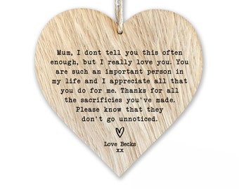 Mum Gift WKS47 | Personalised Mum Keepsake Mum's Birthday | Present For Mom | Mothers Day Gift | Mum Gift | Thank You Mum