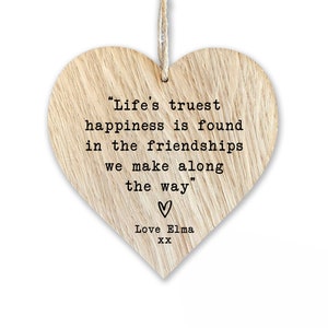 Friend Letterbox Gift WKS27 | Personalised Best Friend Gift | Friendship Gift | Wooden Heart Keepsake | Friend Present Keepsake