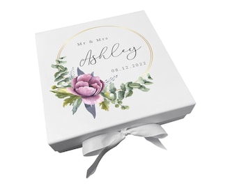 Wedding Keepsake Box - Personalised Bride and Groom Gift