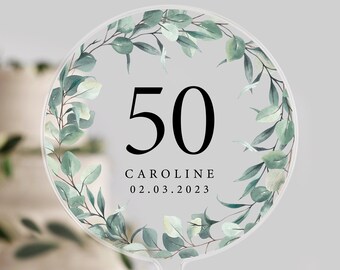 Personalised 50th Birthday Cake Topper | Birthday Cake Topper | 50th Birthday | Birthday Cake | Celebration Gift | Milestone Birthday