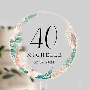 Personalised 40th Birthday Cake Topper | Birthday Cake Topper | 40th Birthday | Birthday Cake | Celebration Gift | Cake Topper | Birthday