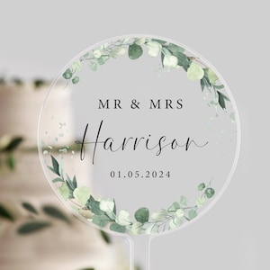 Personalised Wedding Cake Topper | Mr & Mrs | Engagement | Anniversary | Cake Decoration | Cake Topper | Wedding Gift | Wedding Decoration