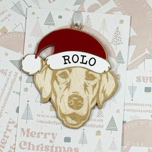 Personalised Pet Christmas Bauble/Ornament With Name - Dog - Labrador 026