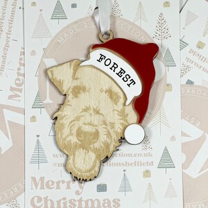 Personalised Pet Christmas Bauble/Ornament With Name - Dog - Airedale Terrier 001 | Dog Christmas Bauble | Christmas Decoration | Animal