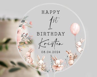 Personalised First Birthday Cake Topper | First Birthday Celebrations | Cake Topper | First Birthday Cake Topper | Birthday Cake Topper