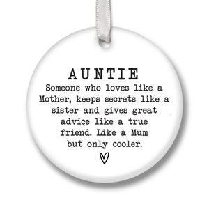 Auntie Keepsake CKS38 | Personalised Auntie Keepsake | Auntie&#39;s Birthday | Present For Auntie | Auntie Gift | Aunt Gift | Aunt Gift