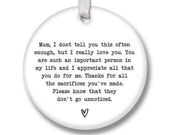 Mum Love Ceramic Keepsake CKS47 | Gift For Mum | Gift For Mother | Mothers Day Gift | Gift For Her | Gift From Child | Present For Mum