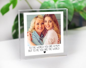 Mum Polaroid Photo Block | Mother's Day Gift | Photo Frame| Freestanding Photo Block | Picture Plaque | Mother Gift | Mum Gift | Friend Gift