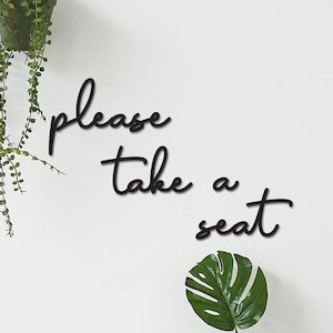 please take a seat Word For Bathroom Bathroom Wall Art Bathroom Décor Interior Design Acrylic Wall Art Toilet Wall Art Home Decor image 2