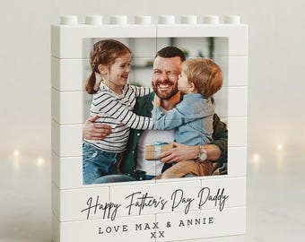 Personalised Father's Day Building Block Photo Gift | Daddy Gift | Dad Birthday | Unique Photo Present For Dad