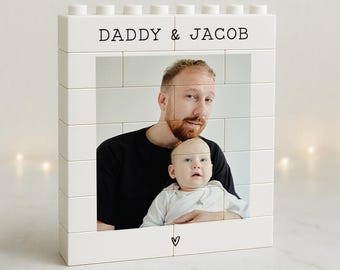 Personalised Father's Day Building Block Photo Gift | Daddy Gift | Dad Birthday | Unique Photo Present For Dad