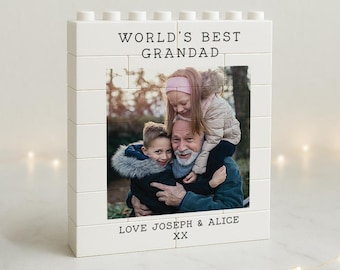 Personalised Father's Day Building Block Photo Gift | Grandad Gift | Grandpa Birthday | Unique Photo Present For Grandfather