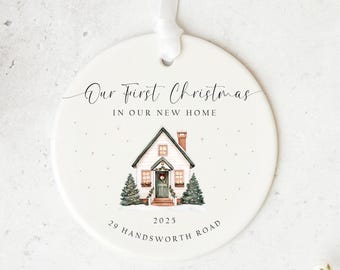 Personalised Our First Christmas New Home Bauble | House Ornament | Address Keepsake | New Home Gift | Christmas Decoration 2025