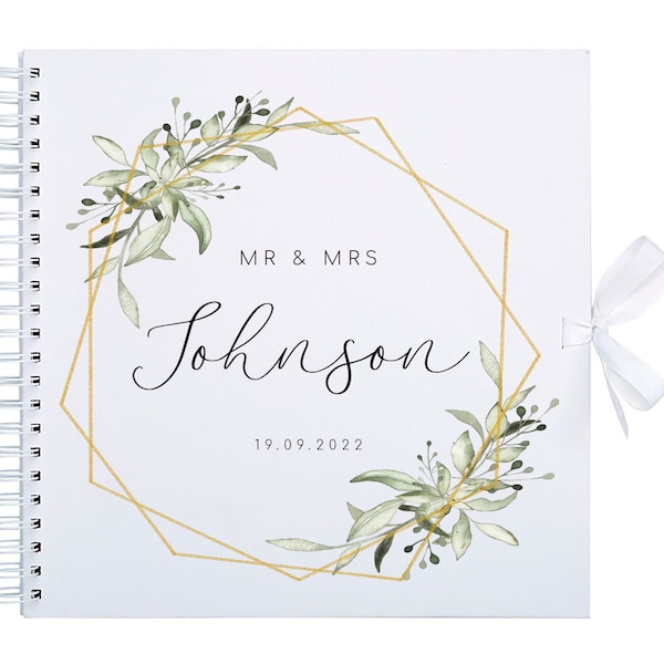Personalised Floral Wedding Scrapbook Photo Album | Wedding Gift | Newly Wed | Mr & Mrs Gift | Friends Gift | Wedding Present | Gift For Her