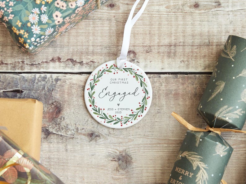 Engagement Gift - Custom Bauble | Acrylic 8Cm, Ceramic 7Cm, UV Printed Keepsake image 4