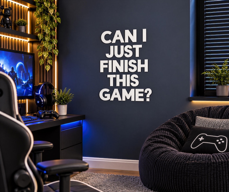 Gaming Wall Art | Gamer Bedroom Decor | 3D Acrylic Gaming Room Sign ...