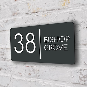 Modern Contemporary House Sign | House Number Plaque | Address Plaque | Door Sign | Home Address Sign | Home Address Plaque