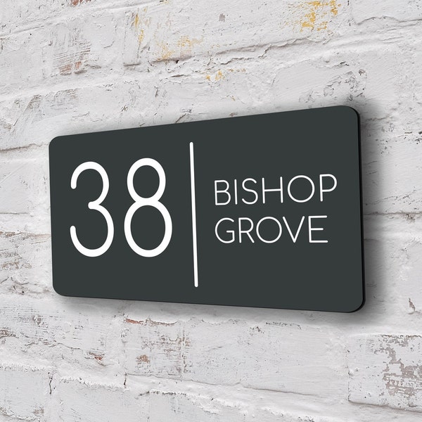 Modern Contemporary House Sign | House Number Plaque | Address Plaque | Door Sign | Home Address Sign | Home Address Plaque