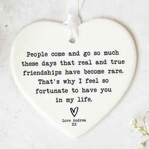 Friend Letterbox Gift KS56 | Personalised Best Friend Gift | Friendship Gift | Ceramic Heart Keepsake | Appreciation Gift | Gift For Friends