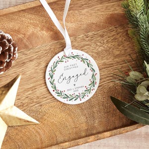 Engagement Gift - Custom Bauble | Acrylic 8Cm, Ceramic 7Cm, UV Printed Keepsake image 3