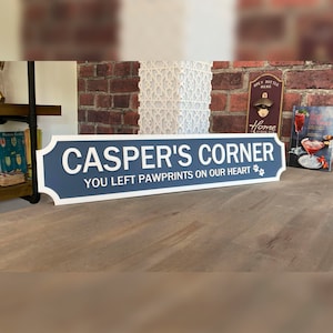 Personalised Pet Memorial Vintage Style Street Sign Indoor Outdoor Acrylic 3D Sign Custom Sign Plaque Garden Bespoke Gift Idea Matt Finish