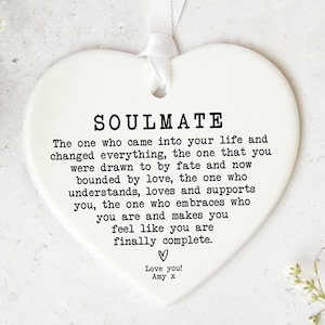 Soulmate Letterbox Gift KS35 | Personalised Gift | Anniversary Gift | Ceramic Heart Keepsake | Gift For Her | Soulmate Gift | Love Gift