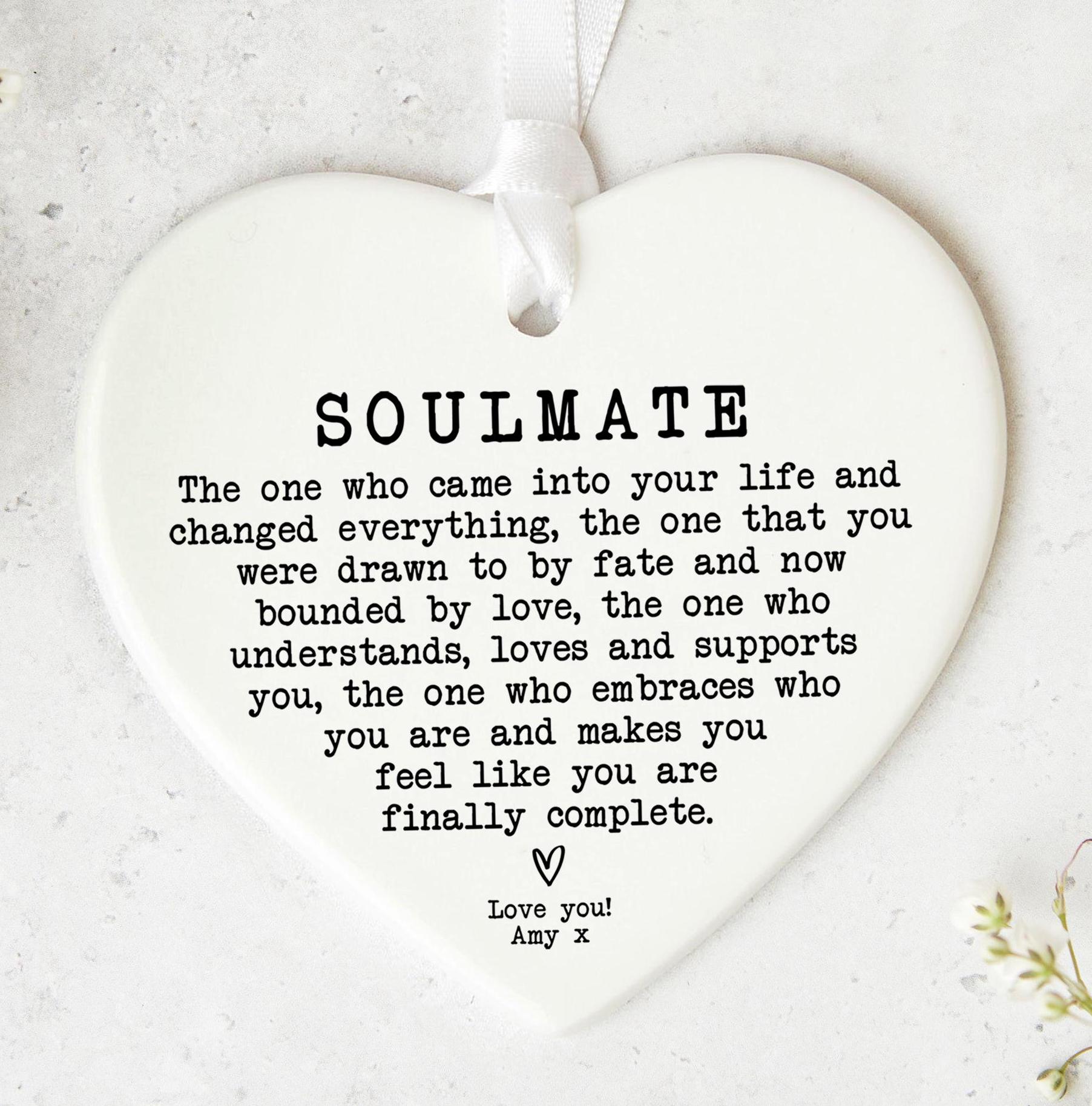 Boîte aux lettres cadeau âme soeur KS35 | Cadeau personnalisé | Cadeau d'anniversaire | Souvenir coeur en céramique | cadeau pour elle | Cadeau âme soeur | Cadeau d'amour