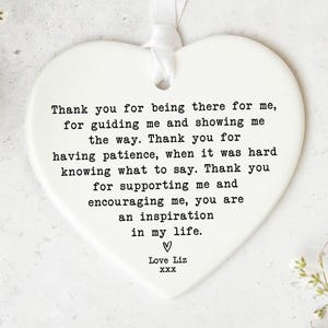 Souvenir de remerciement KS12 | Cadeau de remerciement personnalisé | cadeau pour dire merci | Souvenir coeur en céramique | Merci | Cadeau de remerciement