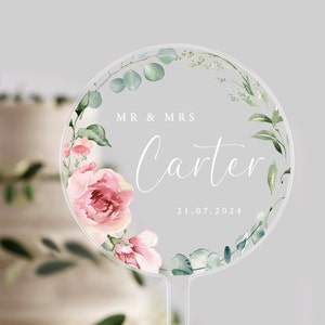 Personalised Wedding Cake Topper | Mr & Mrs | Engagement | Anniversary | Cake Decoration | Cake Topper | Wedding Gift | Wedding Cake |