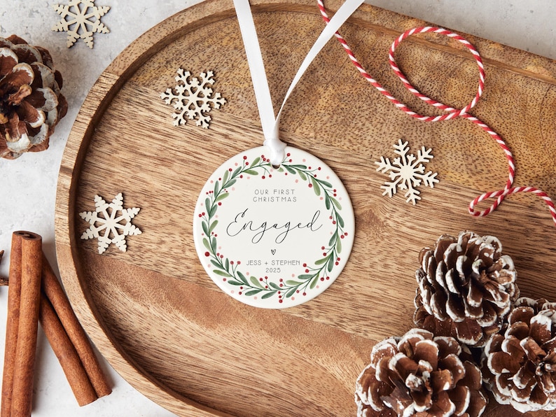 Engagement Gift - Custom Bauble | Acrylic 8Cm, Ceramic 7Cm, UV Printed Keepsake image 6