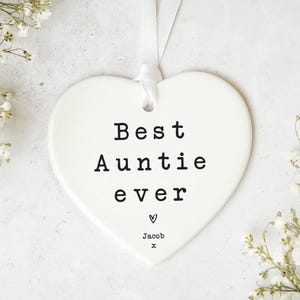 Auntie Gift KS102 | Personalised Auntie Keepsake Heart | Auntie&#39;s Birthday | Present For Auntie | Best Auntie Gift | Present For Auntie