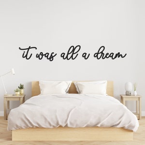 Schlafzimmer Wandschild: 'It Was All A Dream' Laser Cut - Acryl Montiert Holz, Mehrfarbig, 75-125 cm Größen, Schlafzimmer Dekor Bild 8