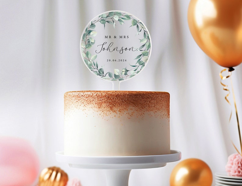 Johnson Cake Topper Personalised Wedding Cake Topper | Mr & Mrs | Engagement | Anniversary ...