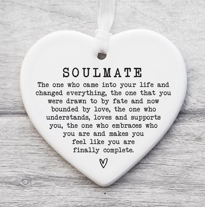 Soulmate Letterbox Gift KS35 Personalised Gift Anniversary Gift Ceramic Heart Keepsake Valentines Present Gift For Her Partner image 4