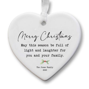 Kerstkeramiek aandenken KS136 | Kerstcadeau | Gepersonaliseerd cadeau | Kousvuller | Kerstwensen | Vrolijk kerstfeest | Vakantie