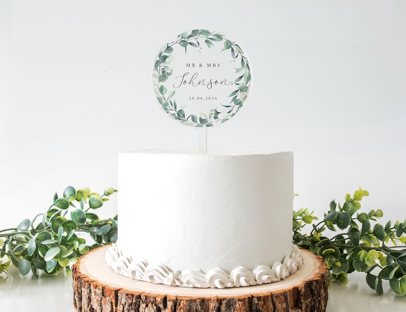 Johnson Cake Topper Personalised Wedding Cake Topper | Mr & Mrs | Engagement | Anniversary ...