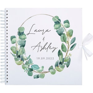 Álbum de fotos de álbum de recortes de boda floral personalizado / Regalo de boda / Regalo de Mr & Mrs / Boda / Regalo para novia / Recién casado / Regalo de amigos