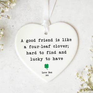 Friend Letterbox Gift KS79 | Personalised Best Friend Gift | Friendship Gift | Ceramic Heart Keepsake | Best Friend Gift | Gift For Bestie